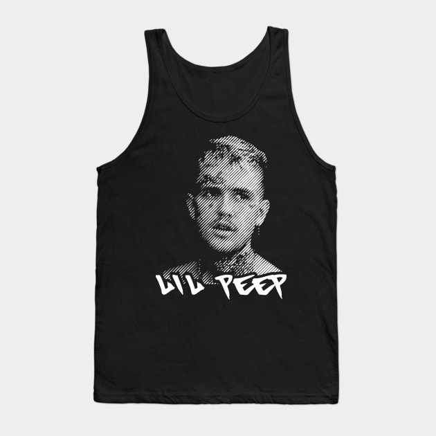 Lil Peep in halftone style Tank Top by Aldyz